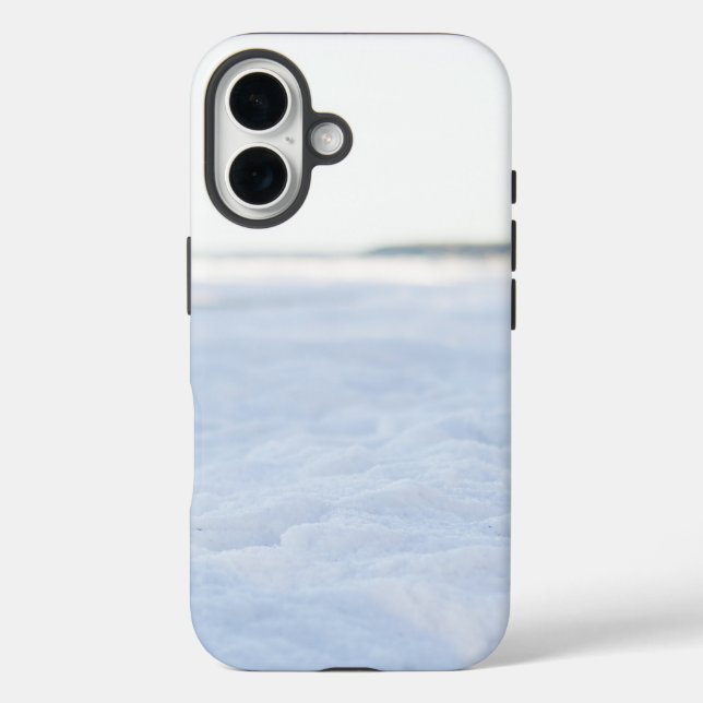 Eis und Schnee texturiert iPhone 16 Hülle (Rückseite)