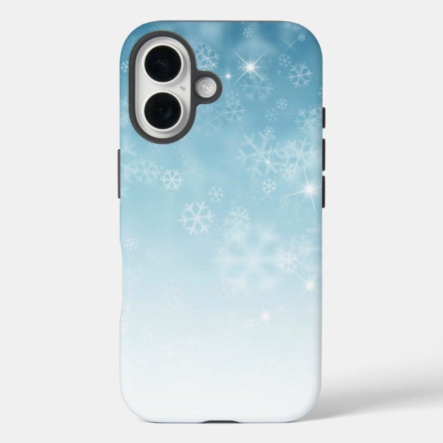 Eis und Schnee texturiert iPhone 16 Hülle (Rückseite)