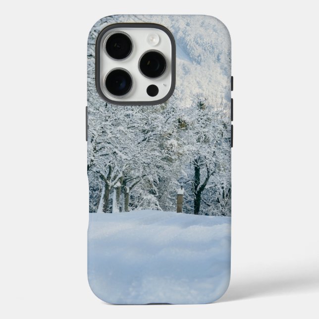 Eis und Schnee texturiert iPhone 16 Pro Hülle (Rückseite)