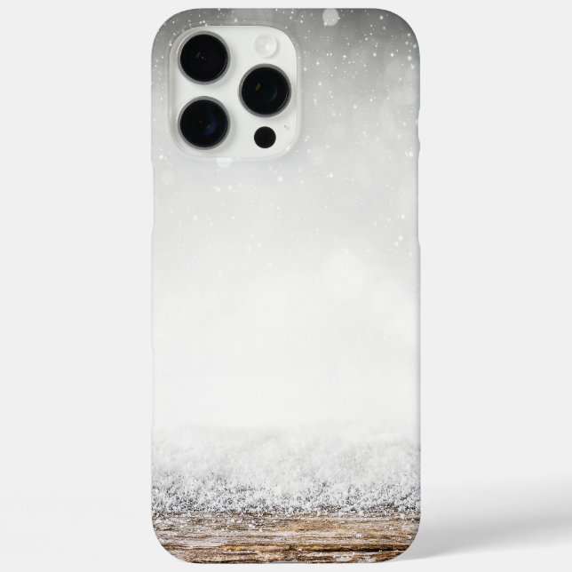 Eis und Schnee texturiert iPhone 16 Pro Max Hülle (Rückseite)