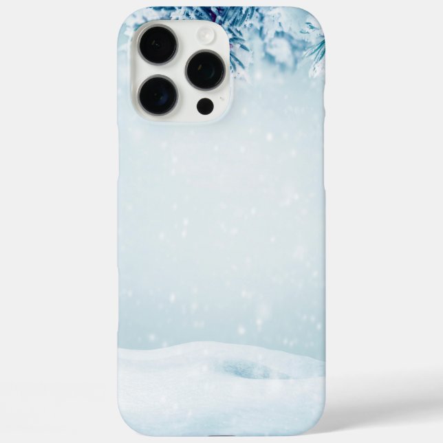 Eis und Schnee texturiert iPhone 16 Pro Max Hülle (Rückseite)