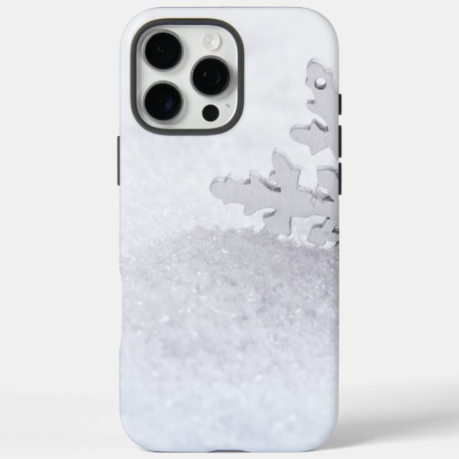 Eis und Schnee texturiert iPhone 16 Pro Max Hülle (Rückseite)