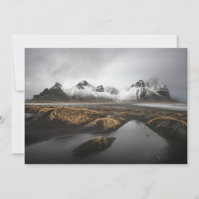 Eis und Schnee | Vestrahorn Mountain, Island Dankeskarte (Vorderseite)