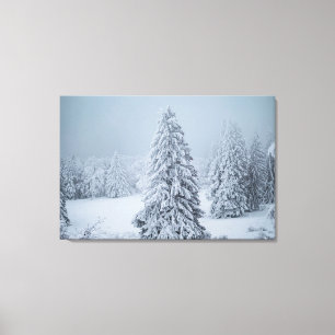 Eis und Schnee Wald, Schweizer Alpen Leinwanddruck