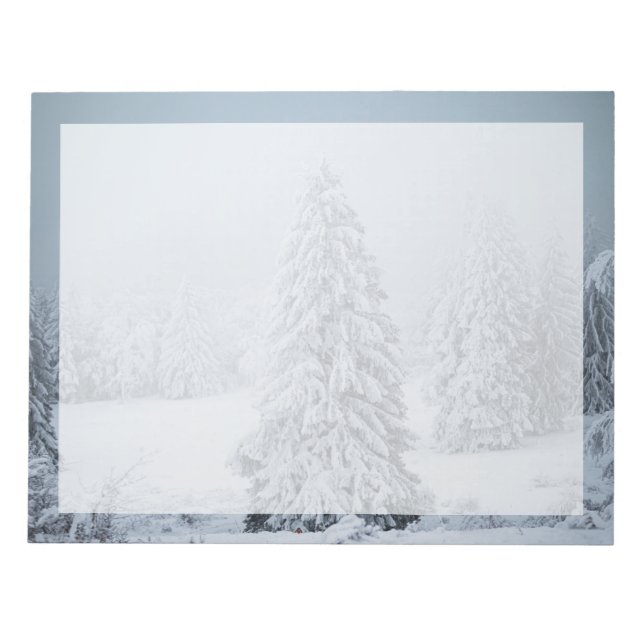 Eis und Schnee | Wald, Schweizer Alpen Notizblock (Vorderseite)