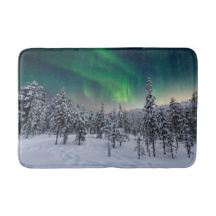 Eis und Schnee Winterlandschaft, Finnland Badematte