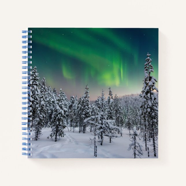 Eis und Schnee | Winterlandschaft, Finnland Notizbuch (Vorderseite)