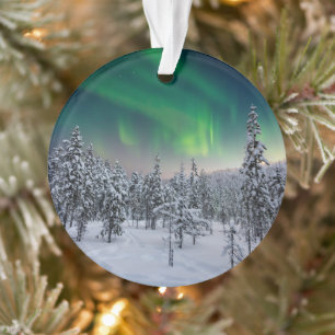 Eis und Schnee Winterlandschaft, Finnland Ornament