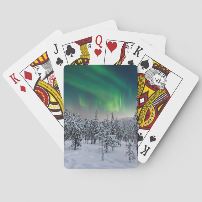 Eis und Schnee | Winterlandschaft, Finnland Spielkarten (Rückseite)