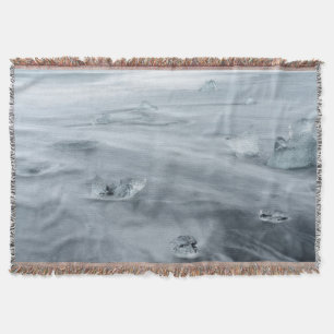Eis und Wasser an einem Strand, Island Decke