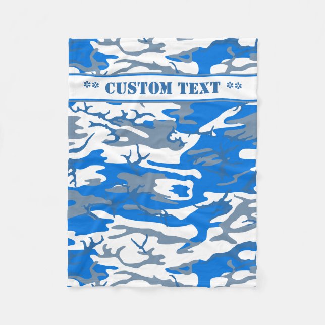Eis-Wasser-blaue Camouflage mit kundenspezifischem Fleecedecke (Vorderseite)