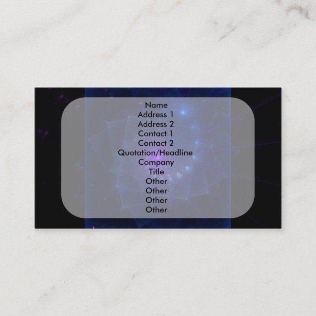 "Eis-Würfel-Geist-" Fraktal-Kunst Visitenkarte (Vorderseite)