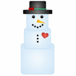 Eis-Würfel-Schneemann mit Herz-Baum-Verzierung Fotoskulptur Ornament<br><div class="desc">Entzückende Eiswürfel-Schneemann Weihnachtsbaumverzierung. Kommt mit rotem Band für das Hängen. Die Größen,  die aufgelistet werden,  sind ungefähr.</div>