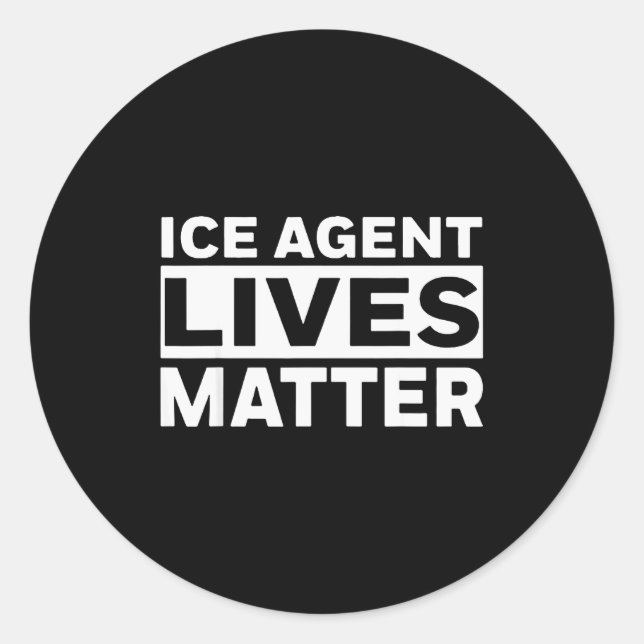 Eisagent lebt  runder aufkleber (Vorderseite)