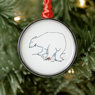 Eisbaer-Rund Premium-Ornament Ornament Aus Metall