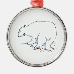 Eisbaer-Rund Premium-Ornament Ornament Aus Metall