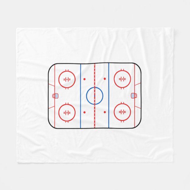 Eisbahn-Diagramm-Hockeyspiel-Art Fleecedecke (Vorderseite (Horizontal))