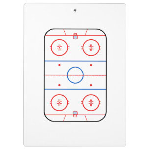 Eisbahn-Diagramm-Hockeyspiel-Begleiter Klemmbrett