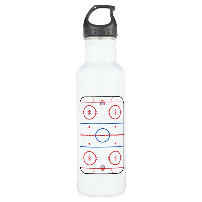 Eisbahn-Diagramm-Hockeyspiel-Begleiter Trinkflasche (Vorderseite)