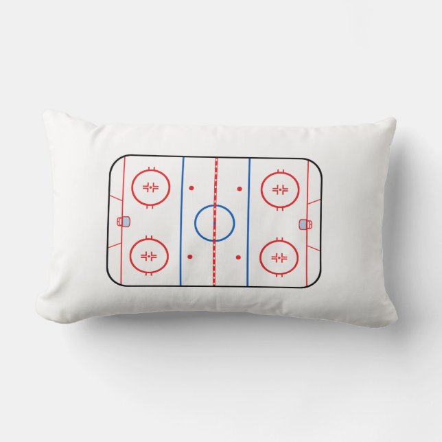 Eisbahn-Diagramm-Hockeyspiel-Dekor Lendenkissen (Vorderseite)