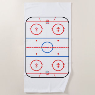 Eisbahn-Diagramm-Hockeyspiel-Entwurf auf a Strandtuch