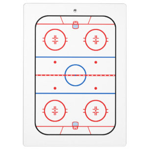 Eisbahn-Diagramm-Hockeyspiel-Entwurf Klemmbrett