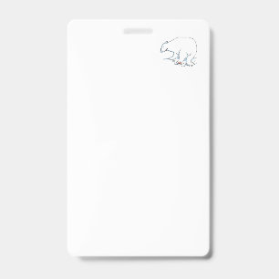 Eisbär-Abzeichen vertikal kleiner Bär Ausweis
