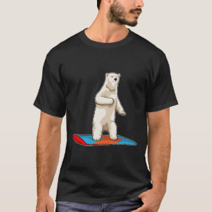 Eisbär als Snowboarder mit Snowboard T-Shirt