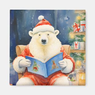 Eisbär am Heiligabend Magnet