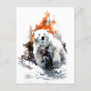 Eisbär Amerikanisches Wildtier Feiertagspostkarte