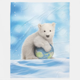 Eisbär-arktische Weltdecke Fleecedecke