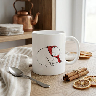 Eisbär Arktischer Winter Warme Wünsche Kaffeetasse