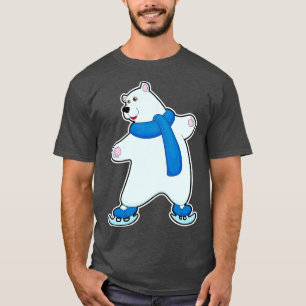 Eisbär auf der Skaten mit Scarf T-Shirt