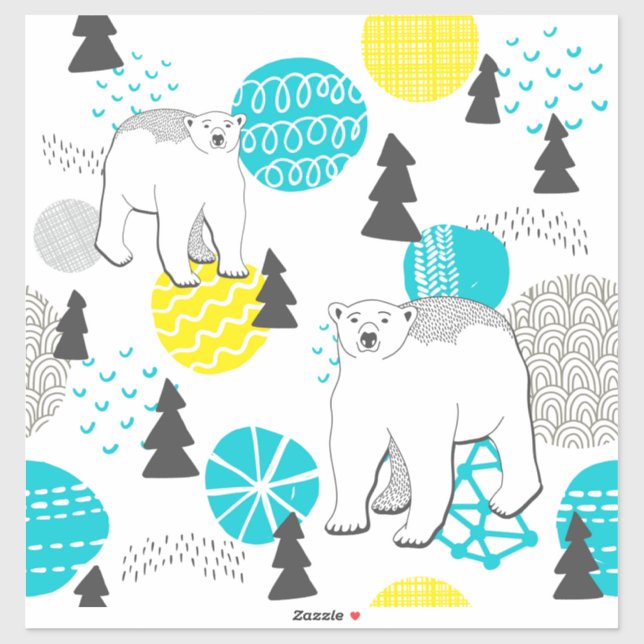 Eisbär Aufkleber (Blatt)