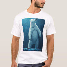 Eisbär aus Eisstücken, der hoch in der Arktis steh
