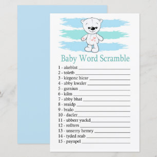 Eisbär-Baby-Wortverwirrspiel