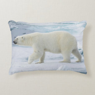 Eisbär beim Gehen, Norwegen Dekokissen