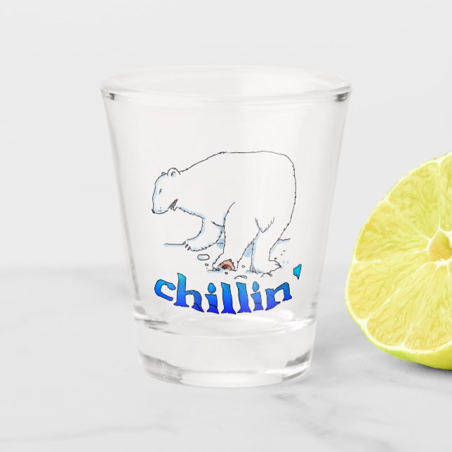 Eisbär Chill Clear Shot Glas (Vorderseite)