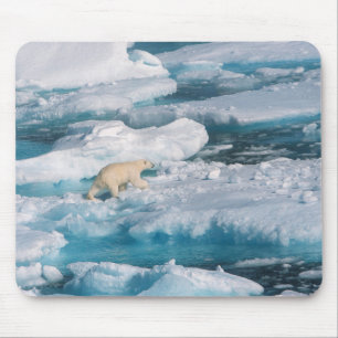 Eisbär, der auf das Meer geht Mousepad