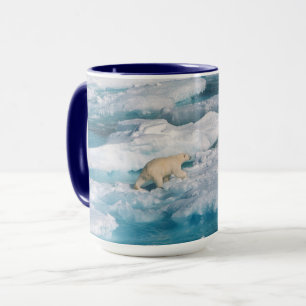 Eisbär, der auf das Meer geht Tasse