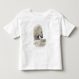 Eisbär, der in einem Kampf mit einem anderen Bären Kleinkind T-shirt