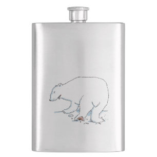 Eisbär-Edelstahlkolben Flachmann