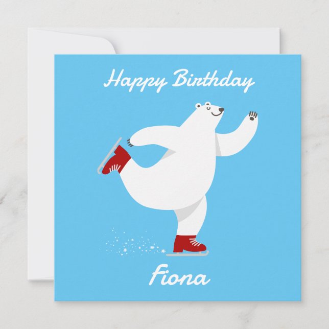 Eisbär Feiertagskarte (Vorderseite)