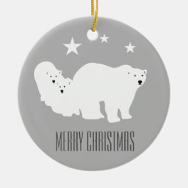 Eisbär-frohe Weihnacht-Verzierungs-Dekoration Keramik Ornament
