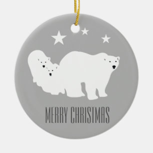 Eisbär-frohe Weihnacht-Verzierungs-Dekoration Keramik Ornament