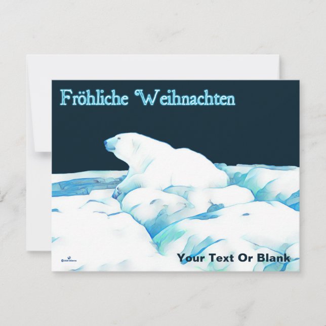 Eisbär - Fröhliche Weihnachten (Vorderseite)