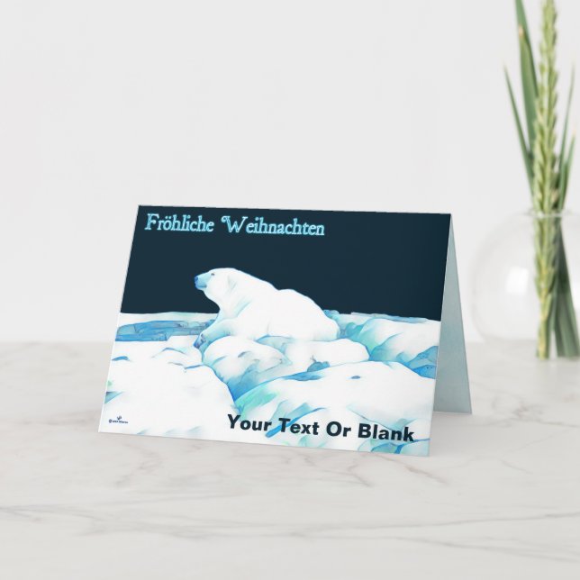 Eisbär - Fröhliche Weihnachten (Vorderseite)