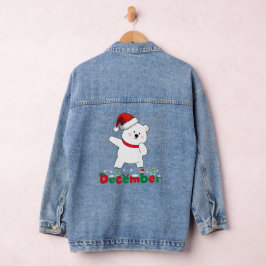 Eisbär fühlt sich freudig. jeansjacke