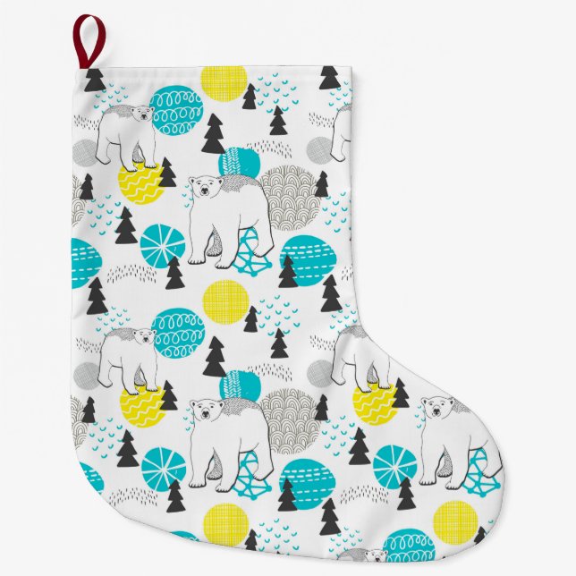 Eisbär Großer Weihnachtsstrumpf (Vorderseite)