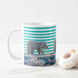 Eisbär-Grünstreifen-Tasse Kaffeetasse
